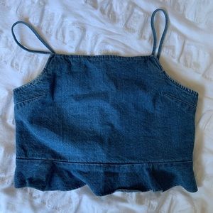 American Eagle Denim Cami Crop Top